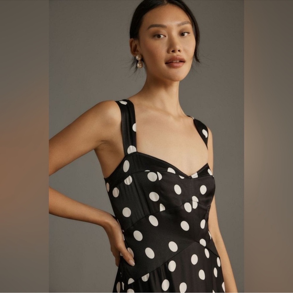 NWT Anthropologie The Jocelyn Sleeveless Slip Midi Dress by Maeve- Size Medium 🟥 - Picture 3 of 5